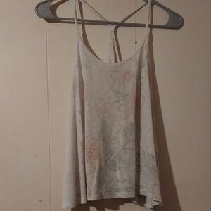 Women's Cream Tank Top Hawaiin Flowers